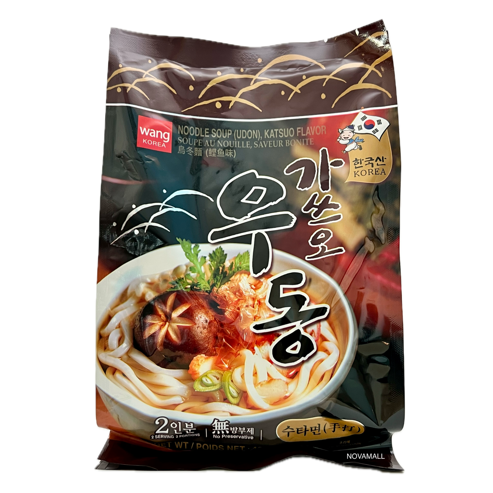 Wang Handmade Udon with Katsuo Flavour Soup 가쓰오우동수타면 420g (2 Servings)