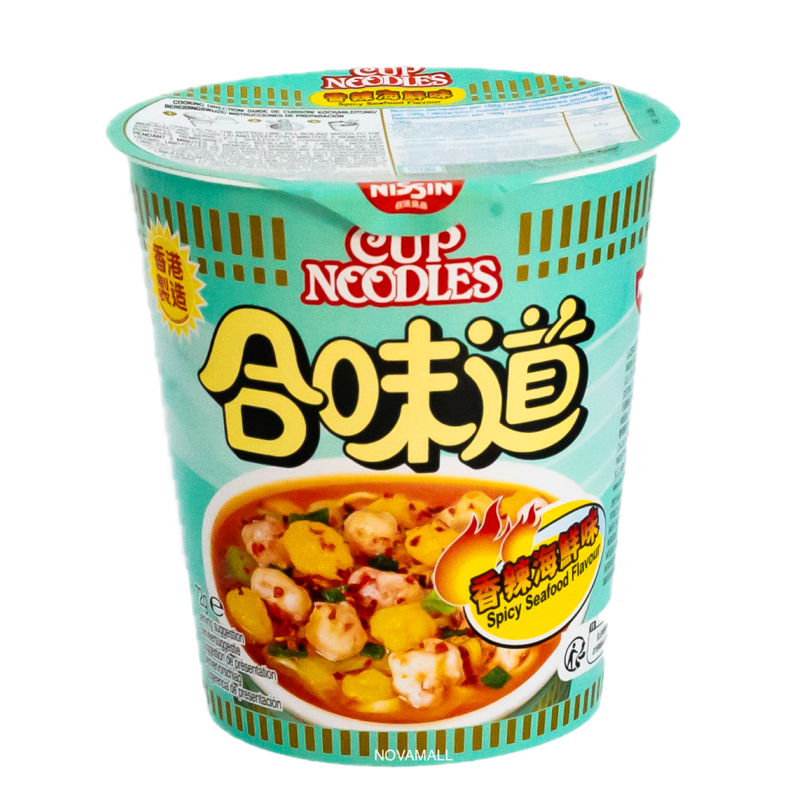 Nissin Cup Noodles Spicy Seafood Flavour 72g
