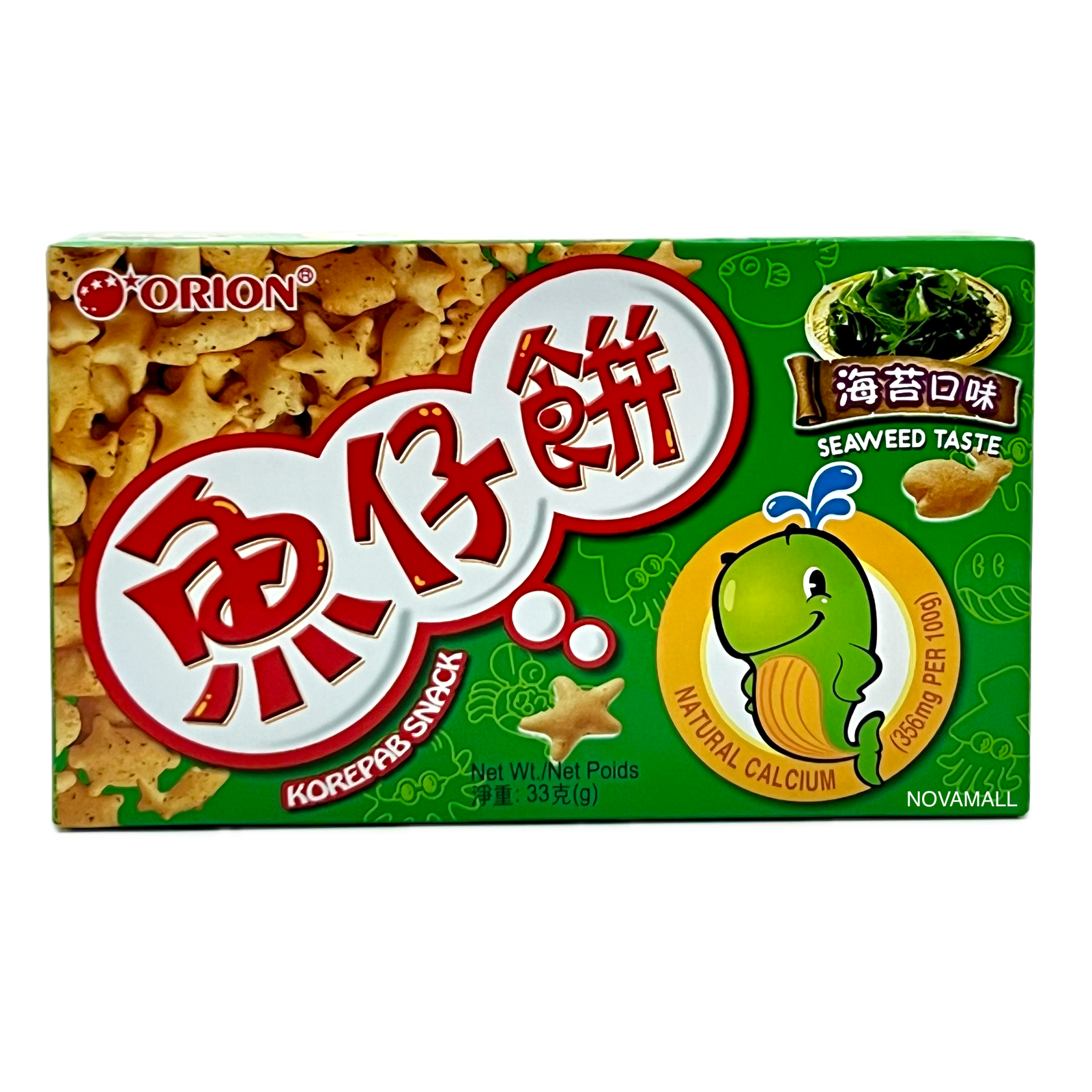 EDO Orion Korepab Snack Seaweed Flavour 33g