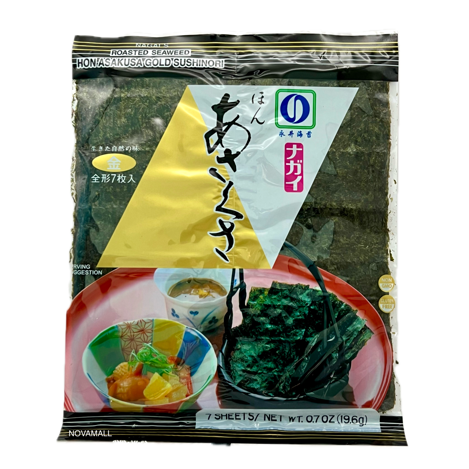 Nagai Nori Hon Asakusa GOLD Seaweed 2g x 7 Sheets