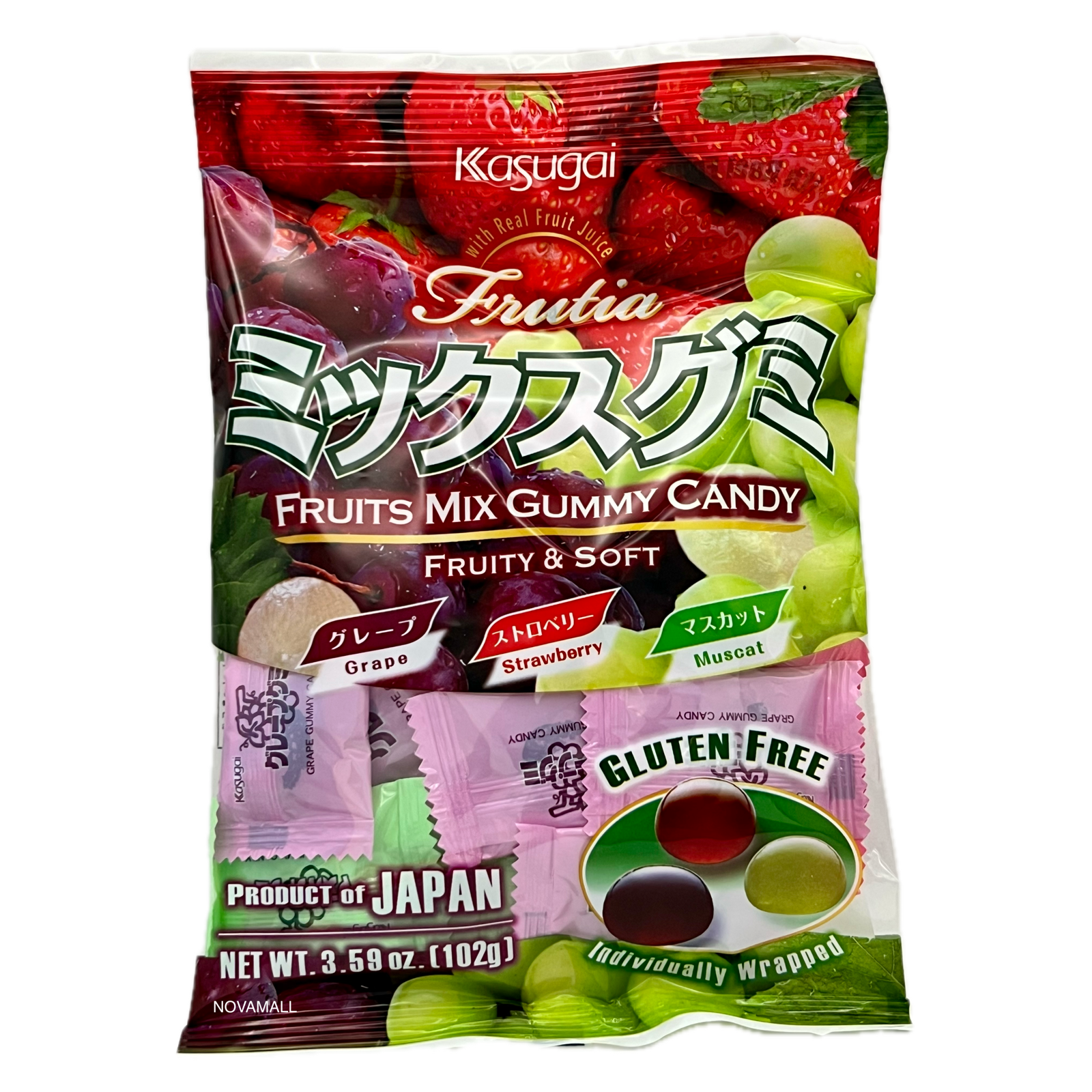Kasugai Frutia Fruits Mix Gummy Candy 春日井 フルーティア フルーツミ ックスグミ102g