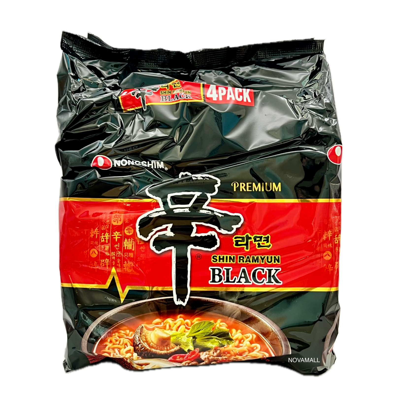 Nongshim Shin Ramyun Black (4 Servings) 농심 신라면 블랙 멀티 130g x 4