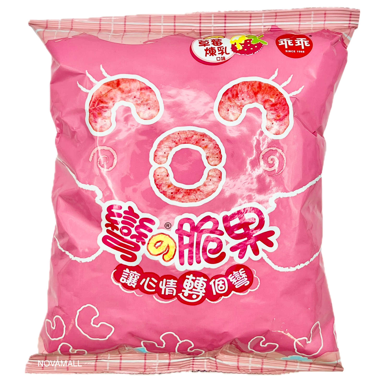 Kuai Kuai Corn Snack Strawberry Condensed Milk Flavour 52g