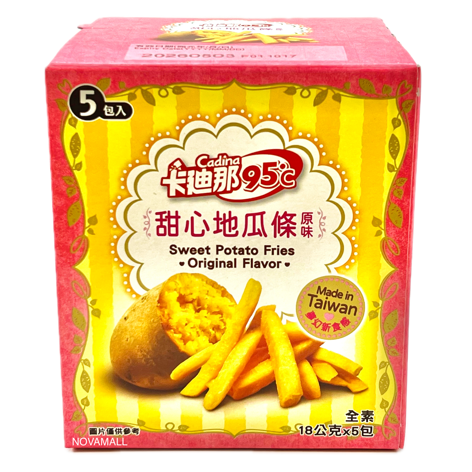 Cadina 95℃ Sweet Potato Fries Original Flavour 18g x 5