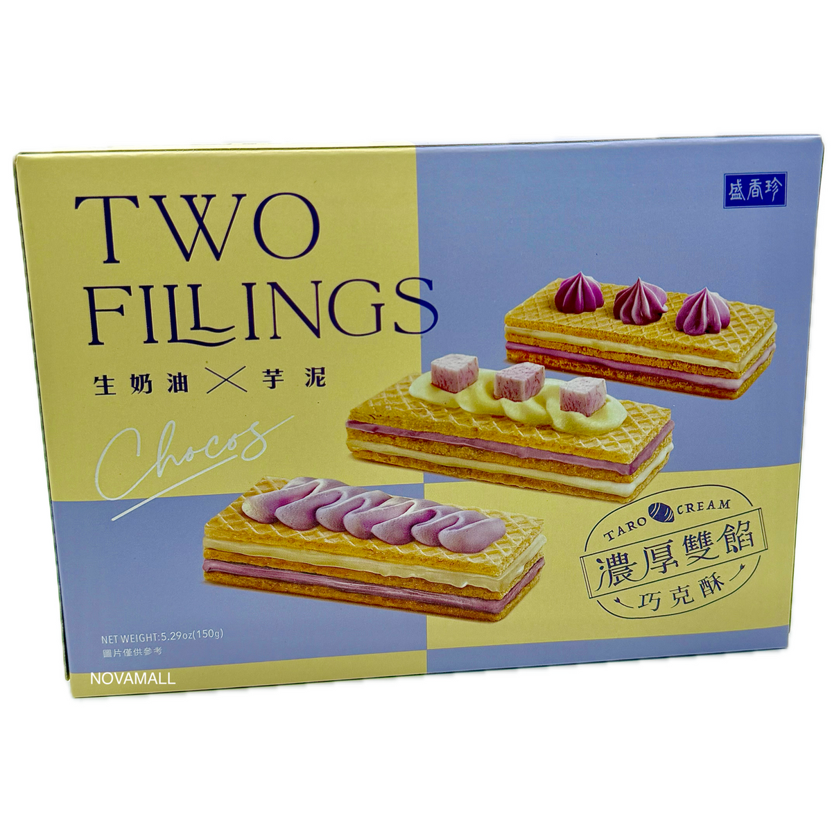 Triko Foods Two Fillings Chocos Taro Cream Flavour 150g