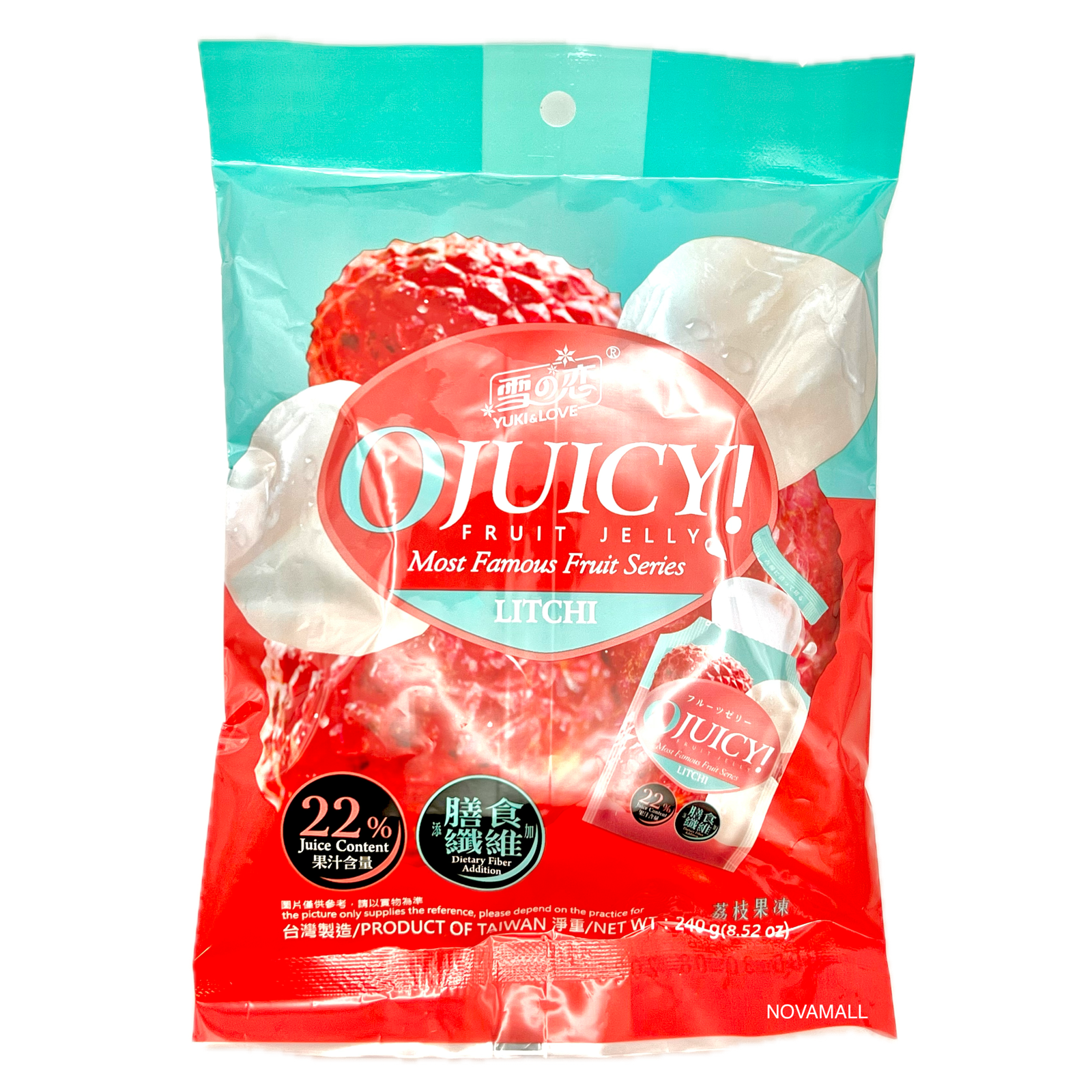 Yuki & Love Ojuicy! Konjac Litchi (Lychee) Flavour Jelly 240g